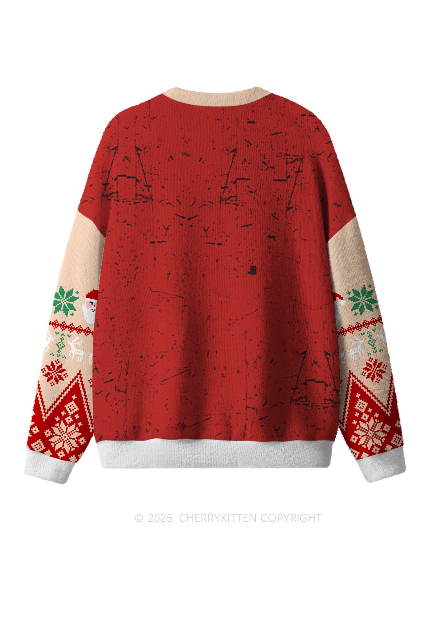 Bikini Santa Y2K Christmas Knit Sweatshirt Cherrykitten