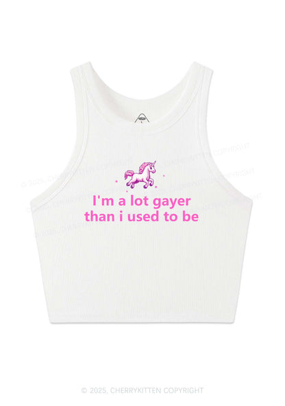 Im A Lot Gayer Pride Y2K Crop Tank Top Cherrykitten