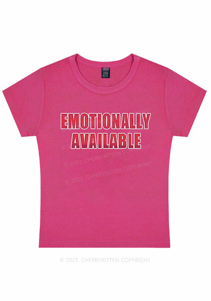 Curvy Emotionally Available Y2K Baby Tee Cherrykitten