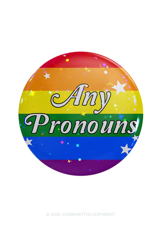 Any Pronouns Flag Pride 1Pc Y2K Pin Badge Cherrykitten