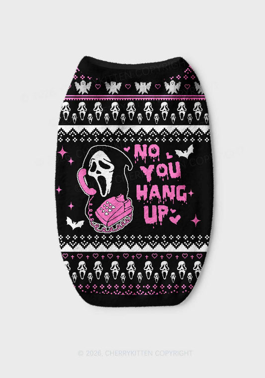 Halloween No You Hang Up Y2K Pet Knit Sweatshirt Cherrykitten
