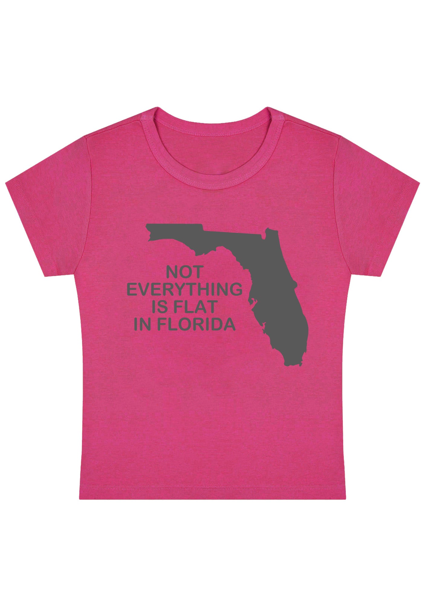 Curvy Not Everything Is Flat In Florida Baby Tee