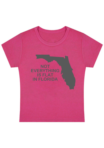Curvy Not Everything Is Flat In Florida Baby Tee