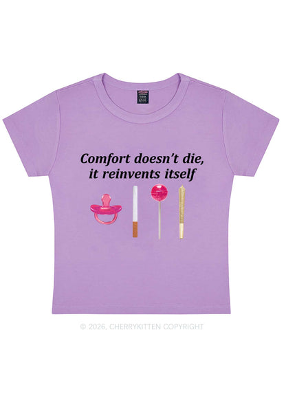 Comfort Doesnt Die Y2K Baby Tee Cherrykitten