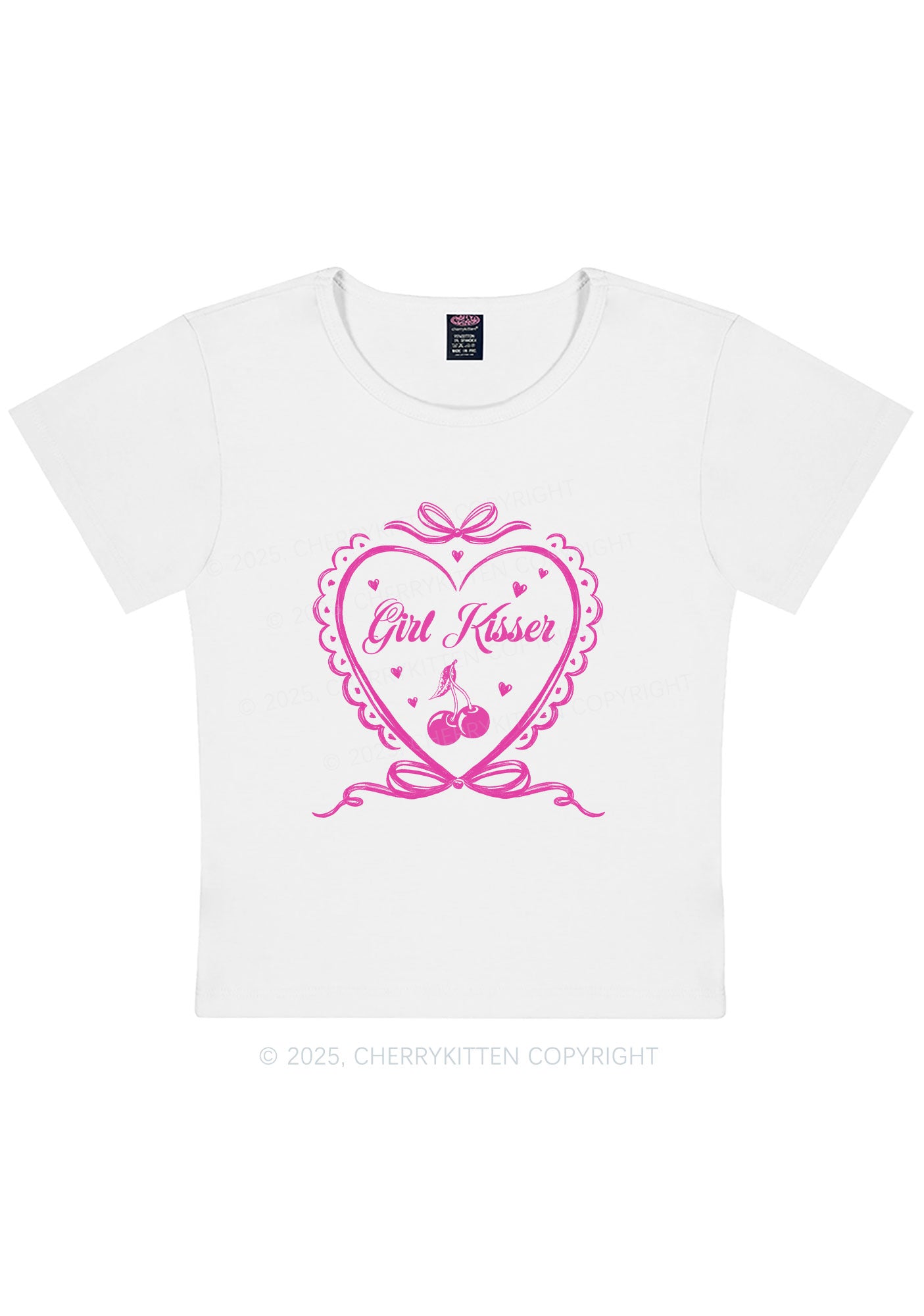 Curvy Girl Kisser Y2K Baby Tee Cherrykitten