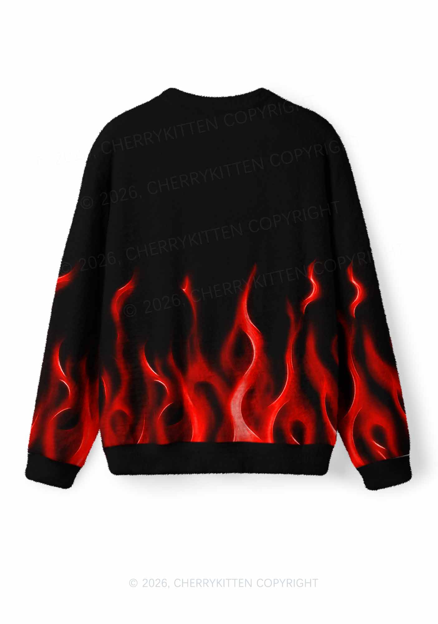 Halloween Strange Smell In My Attic Y2K Knit Sweatshirt Cherrykitten