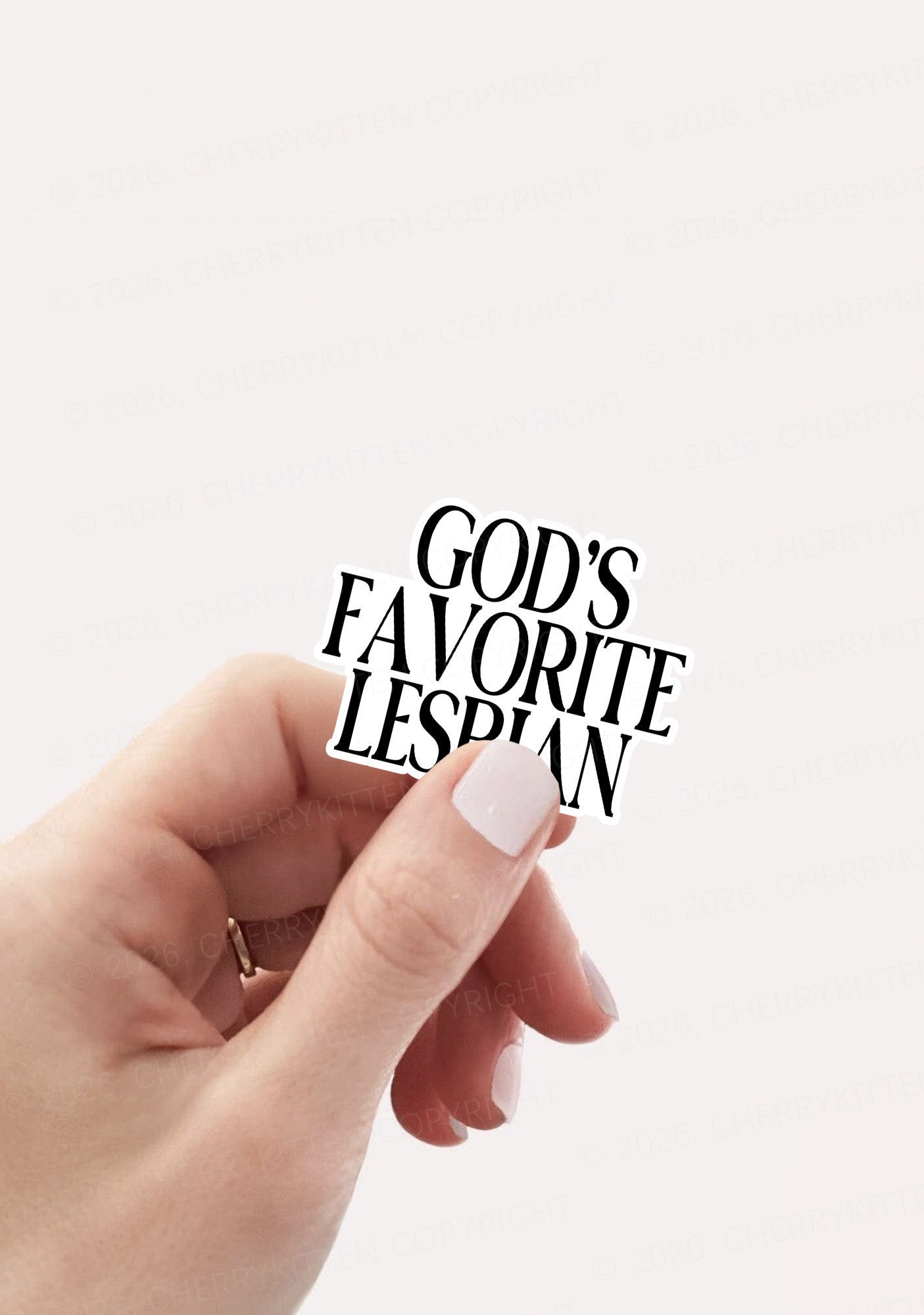 Gods Favorite Lesbian Pride 1pc Y2K Sticker Cherrykitten