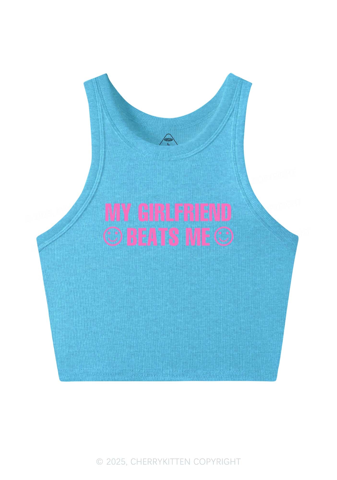 My Girlfriend Beats Me Y2K Crop Tank Top Cherrykitten
