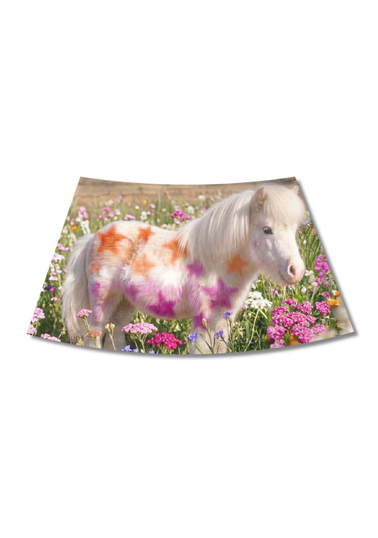 Lesbian Stars Pony Pride Y2K Print Mini Skirt Cherrykitten