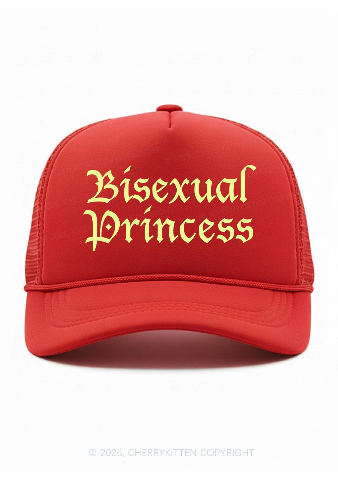 Bisexual Princess Pride Y2K Trucker Hat Cherrykitten