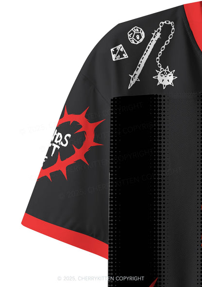 Custom Fire Things Y2K Crop Sport Jersey Shirts Cherrykitten