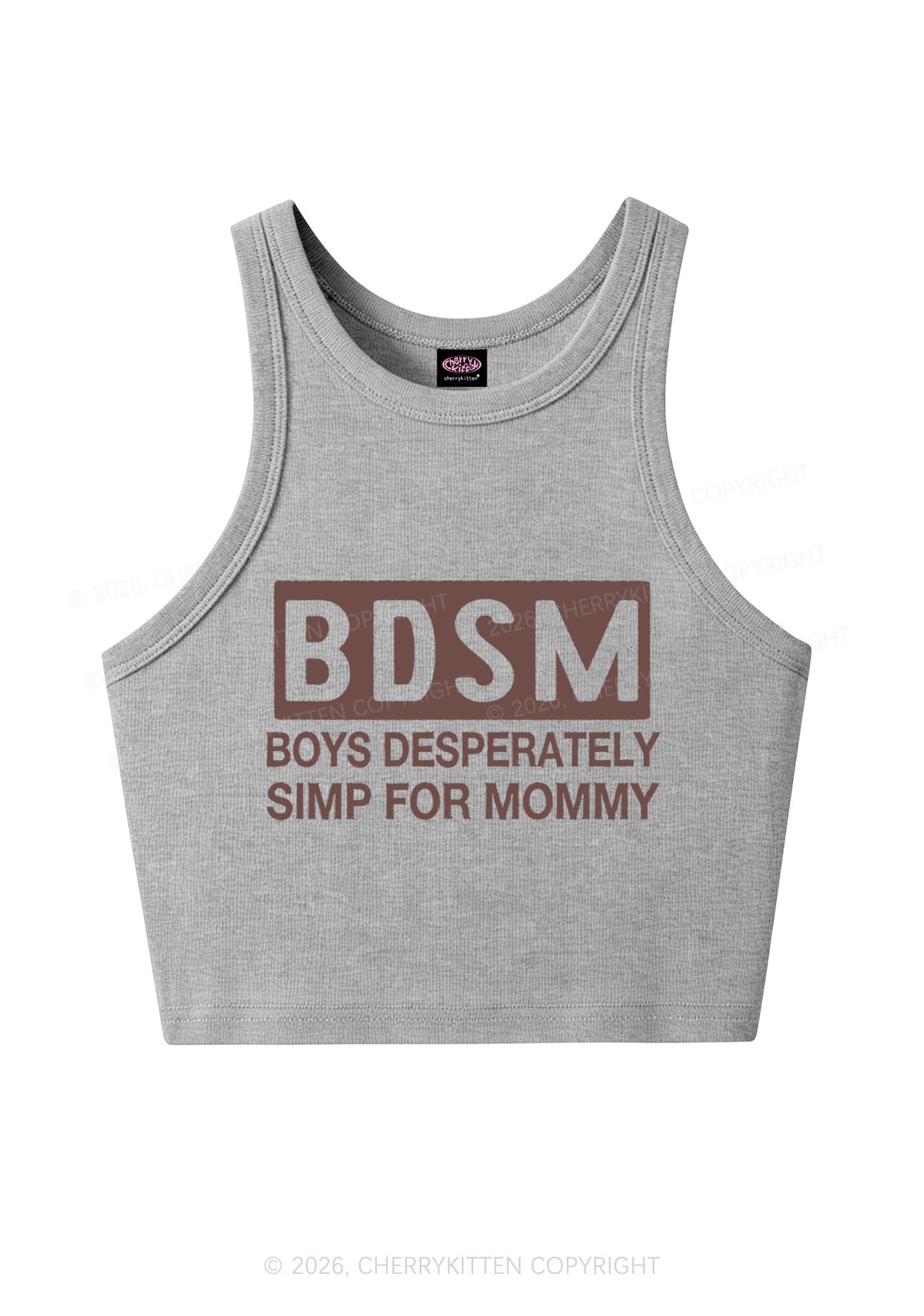 Boys Desperately Simp For Mommy Y2K Crop Tank Top Cherrykitten