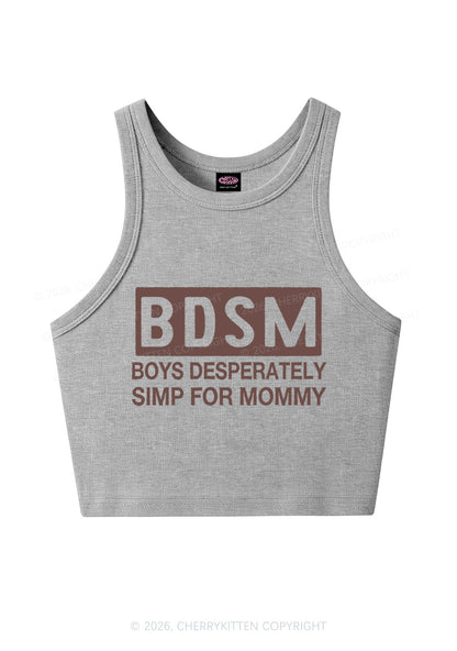 Boys Desperately Simp For Mommy Y2K Crop Tank Top Cherrykitten