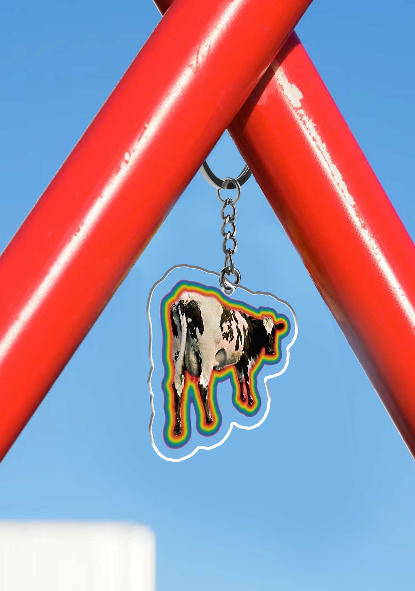 Rainbow Cow 1Pc Y2K Keychain Cherrykitten