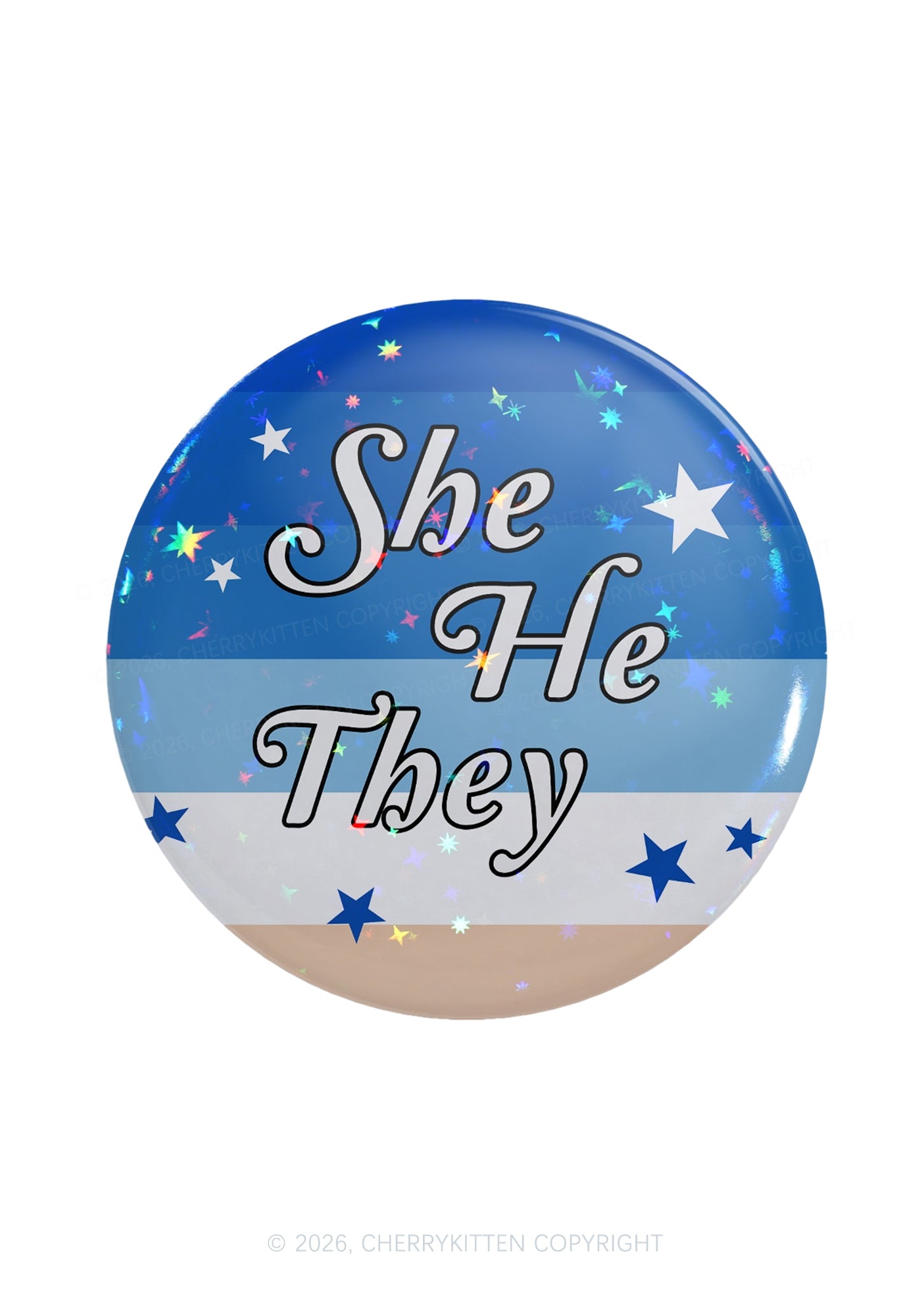 She He They Pride 1Pc Y2K Pin Badge Cherrykitten