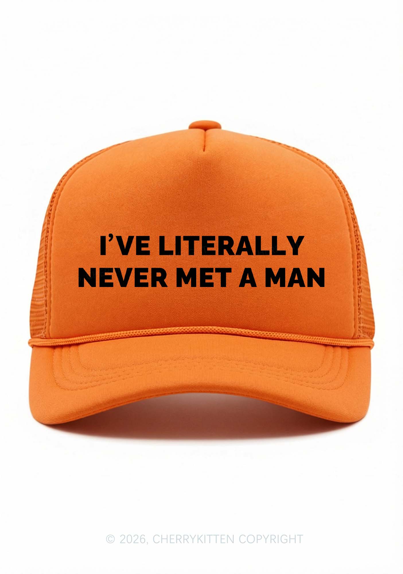 Never Met A Man Pride Y2K Trucker Hat Cherrykitten