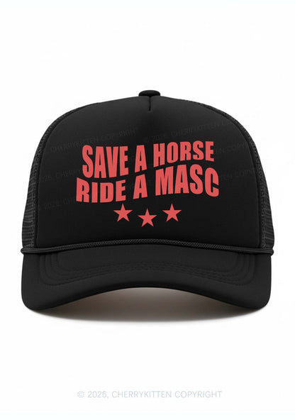 Ride A Masc Pride Y2K Trucker Hat Cherrykitten