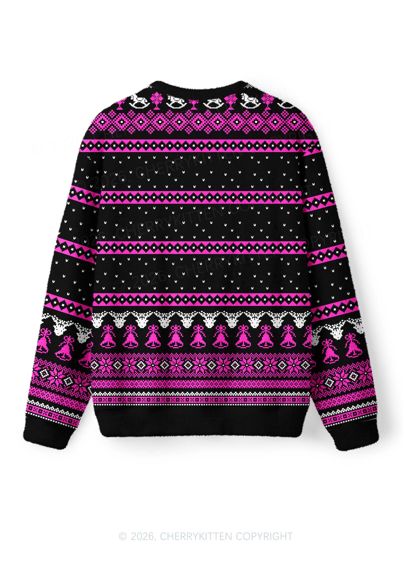 Lesbians Do It Better Pride Y2K Christmas Knit Sweatshirt Cherrykitten