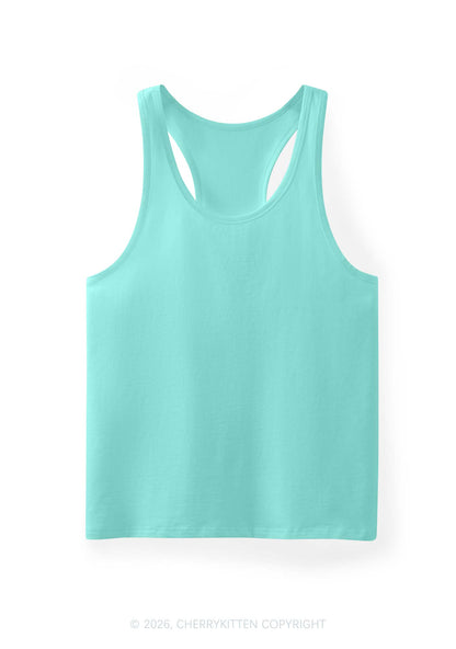 Plain Y2K Men Racerback Tank Top Cherrykitten