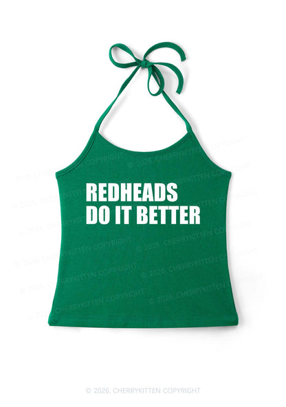 Redheads Do It Better Y2K Halter Neck Cami Cherrykitten