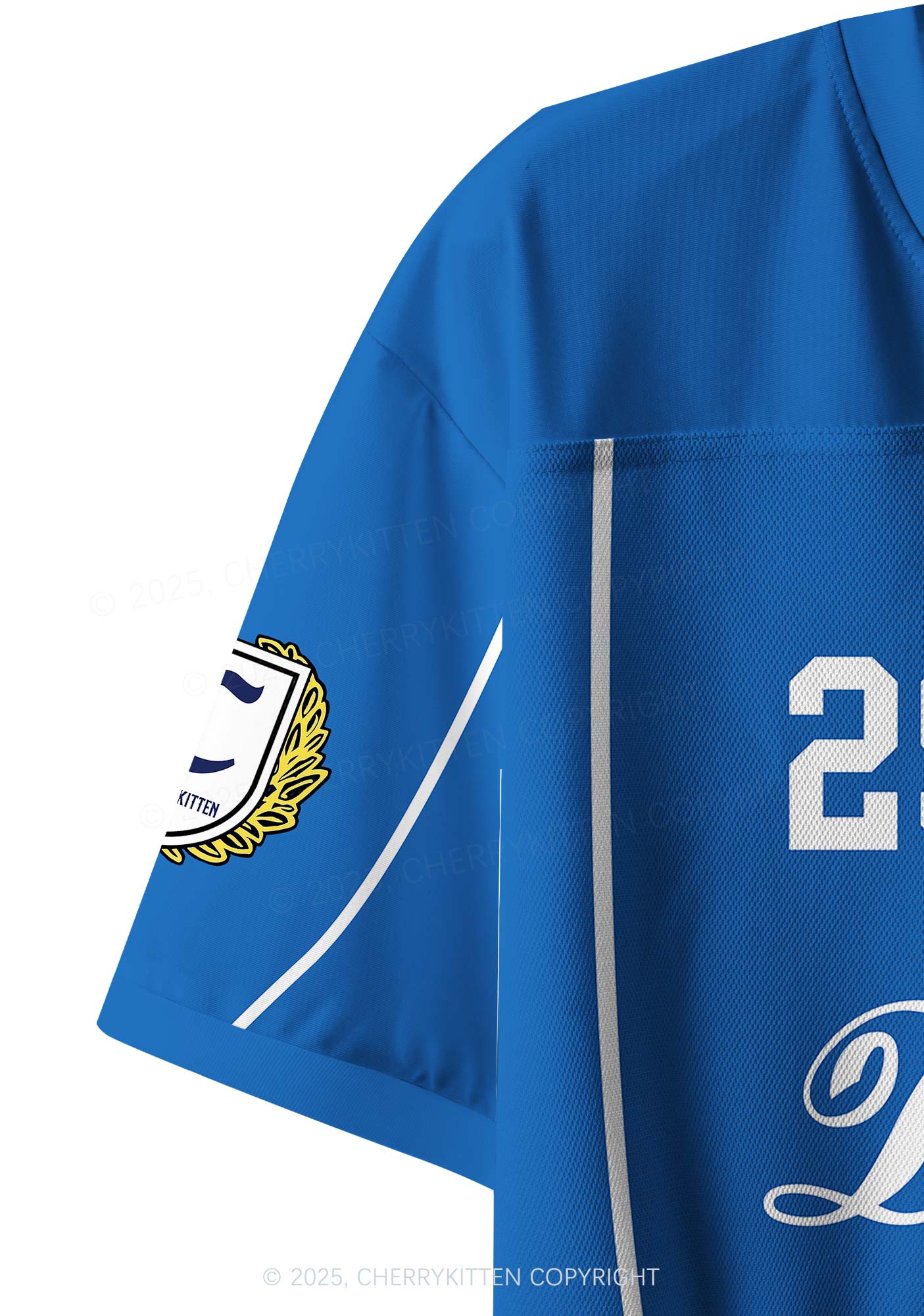 Custom Blue Dont Play Techno Y2K Crop Sport Jersey Shirts Cherrykitten