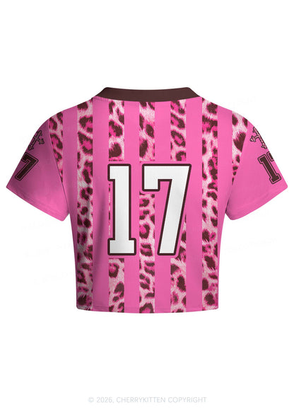 Born To Yap Y2K Crop Football Jersey Shirts Cherrykitten