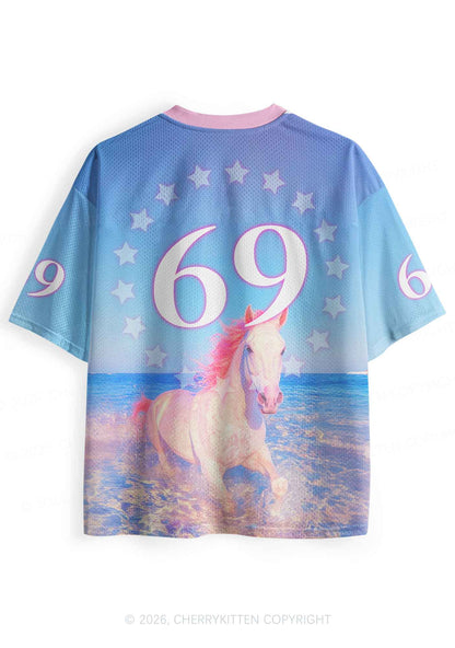 Blue Fag Princess Horse Pride Y2K Sport Jersey Shirts Cherrykitten
