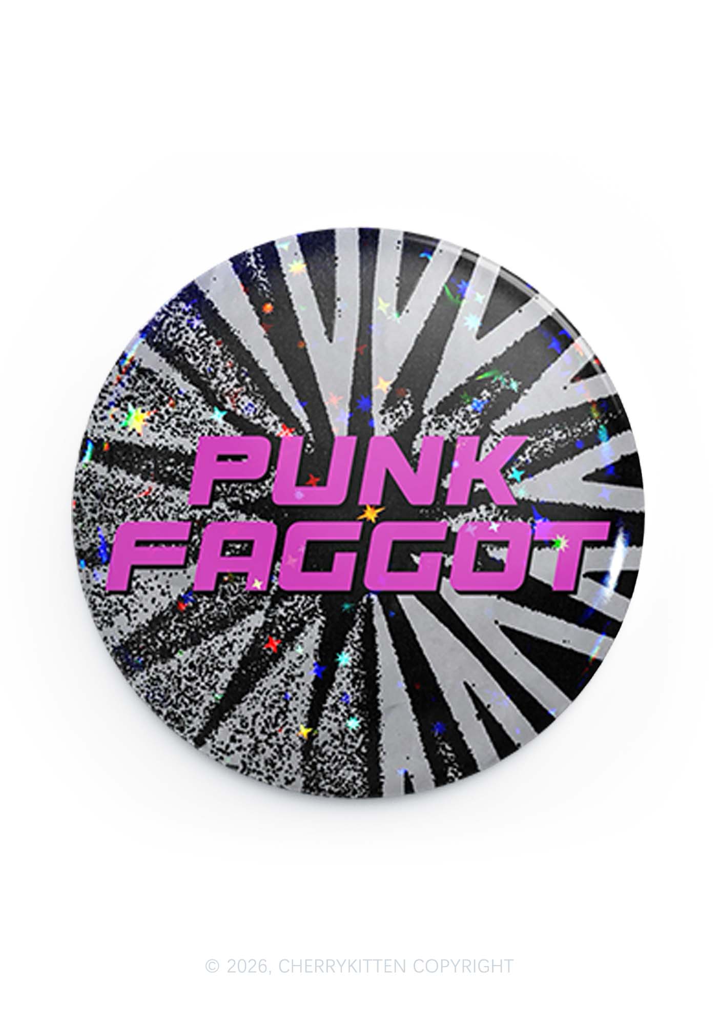 Punk Faggot Stripes Pride 1Pc Y2K Pin Badge Cherrykitten