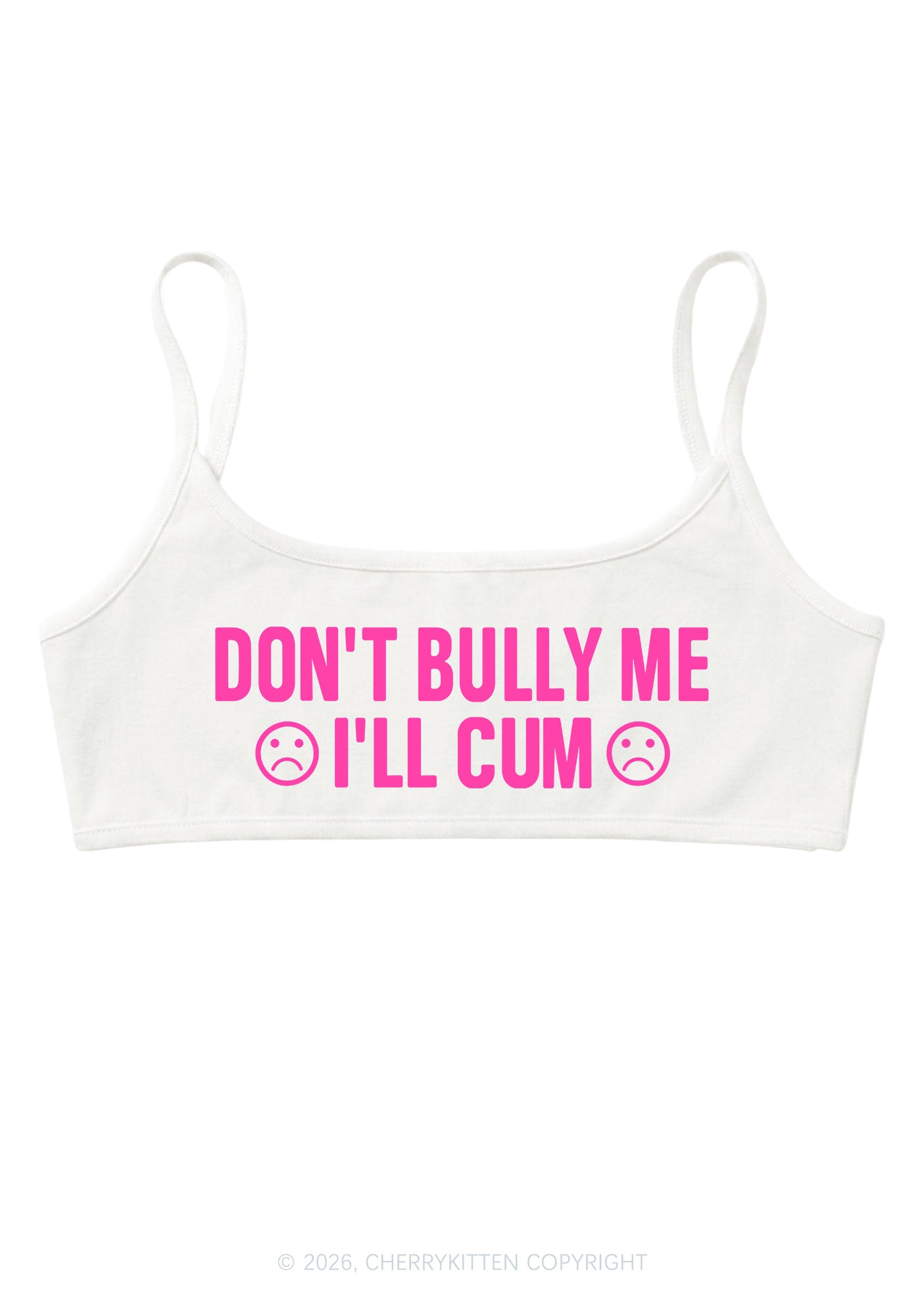 Dont Bully Me Y2K Super Crop Cami Cherrykitten