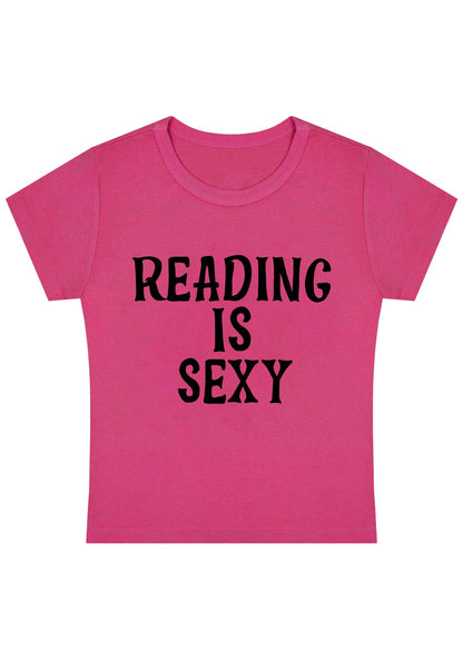 Reading Is Sxxx Y2K Baby Tee