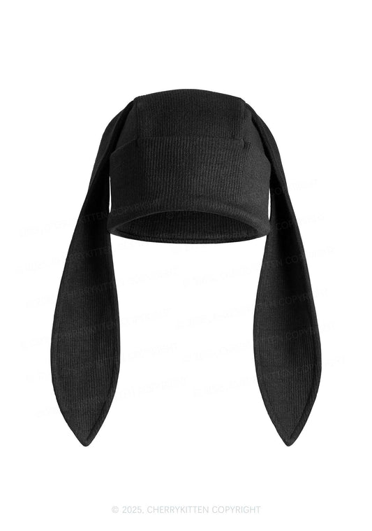 Bunny Ear Y2K Knitted Hat Cherrykitten