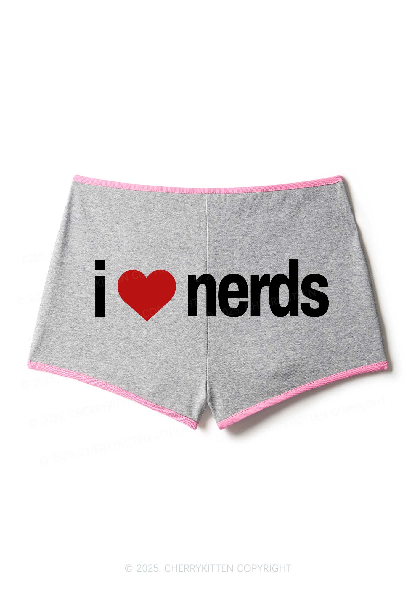 I Love Nerds Y2K Booty Shorts Cherrykitten