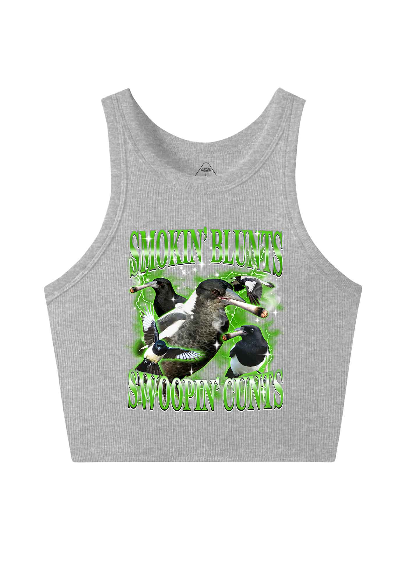 Smokin Blunts Swoopin Cxxts Y2K Crop Tank Top Cherrykitten