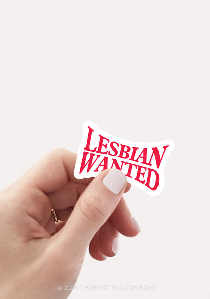 Lesbian Wanted Pride 1pc Y2K Sticker Cherrykitten