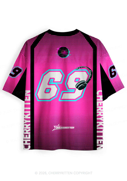 Hot Pink Dibs On The DJ Y2K Sport Jersey Shirts Cherrykitten