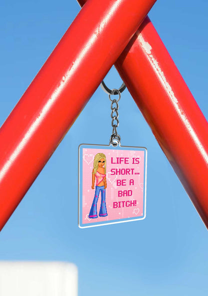 Be A Bad Bxxch 1Pc Y2K Keychain Cherrykitten