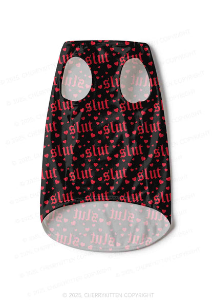 Black Slxt Y2K Pet Tank Top Cherrykitten