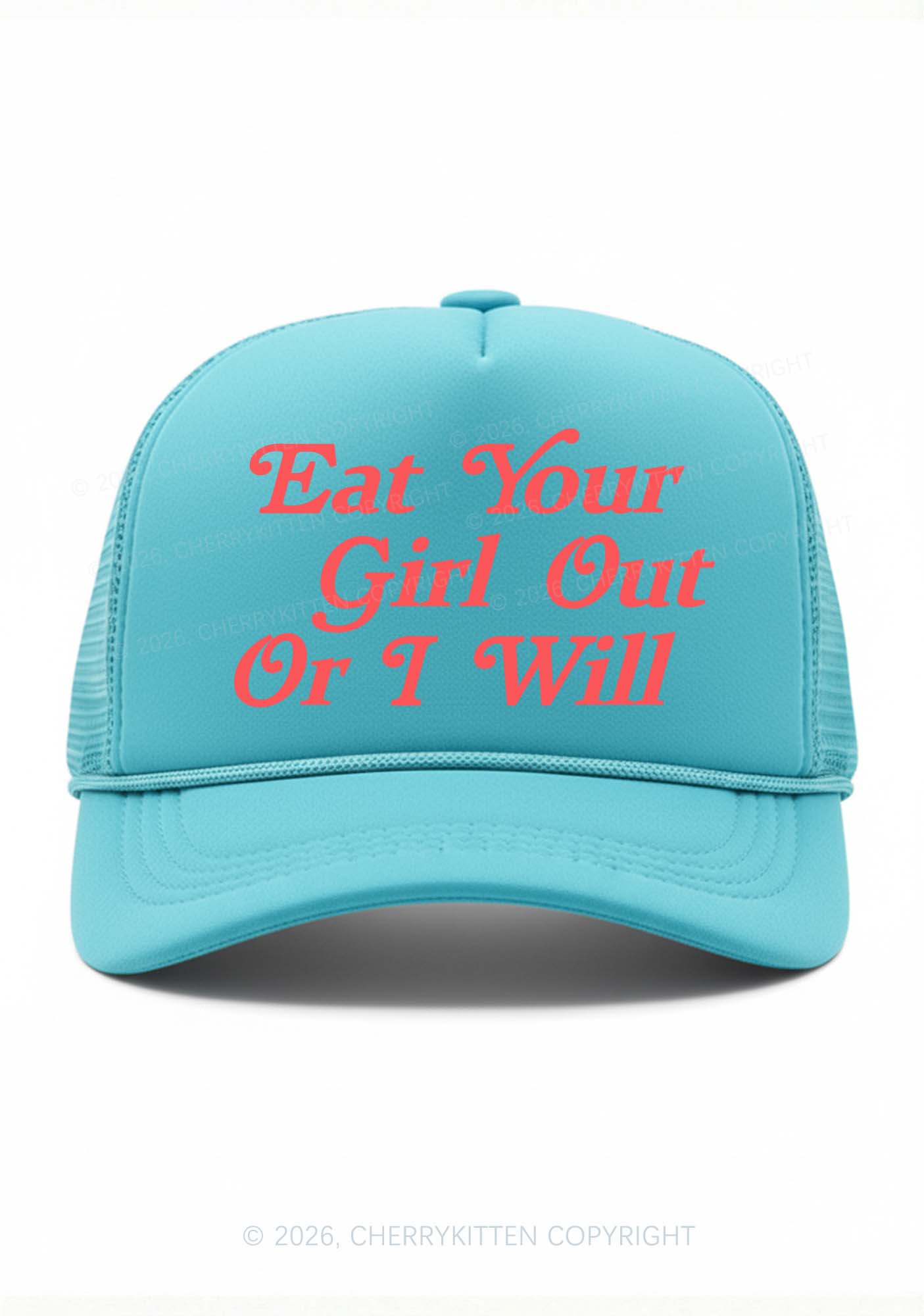 Eat Your Girl Out Pride Y2K Trucker Hat Cherrykitten