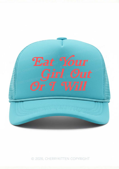 Eat Your Girl Out Pride Y2K Trucker Hat Cherrykitten