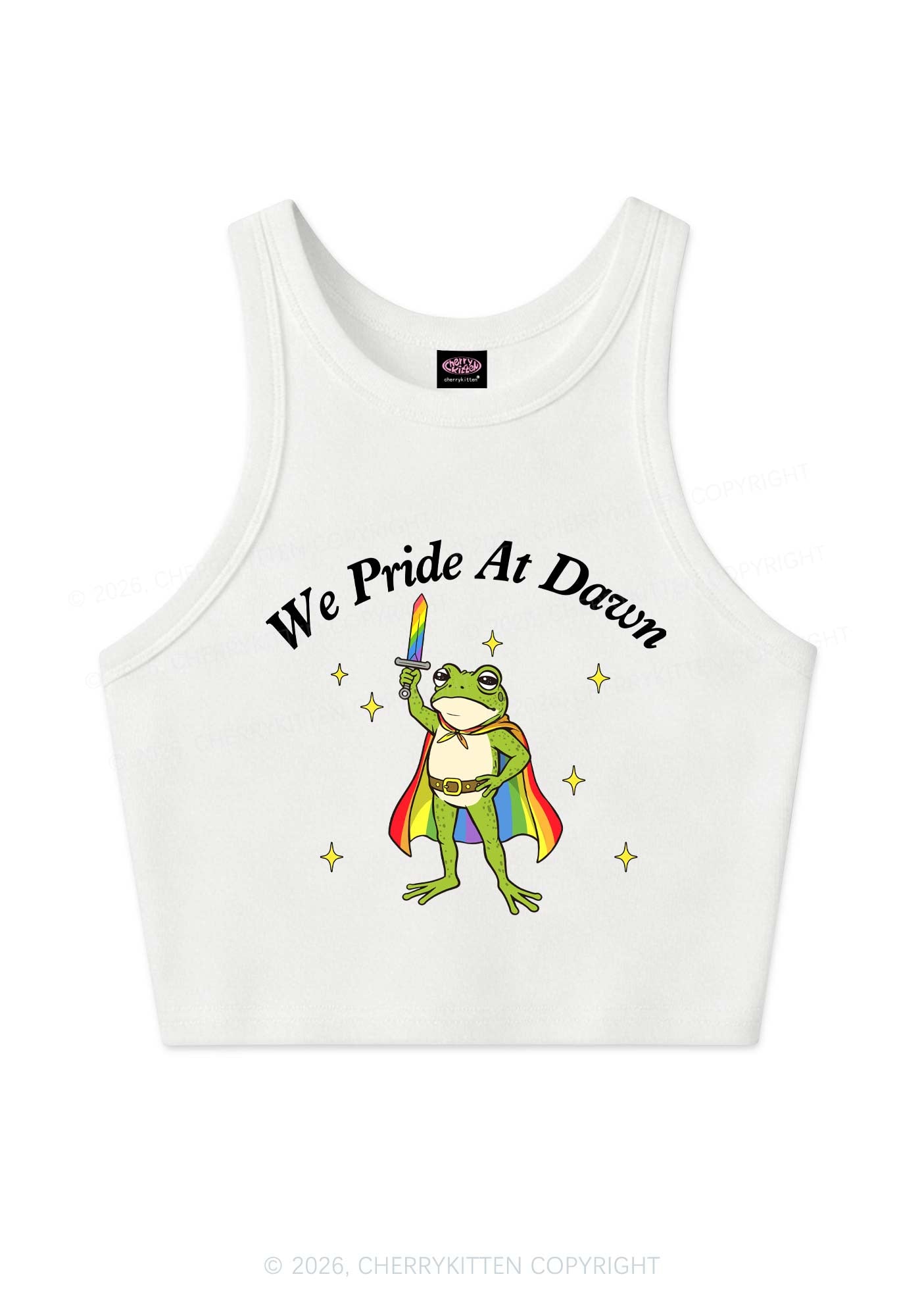 We Pride At Dawn Y2K Crop Tank Top Cherrykitten