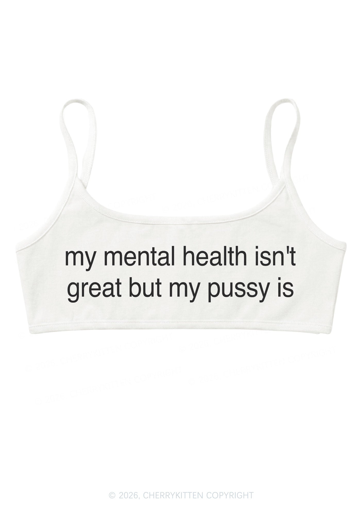 Great Mental Health Y2K Super Crop Cami Cherrykitten