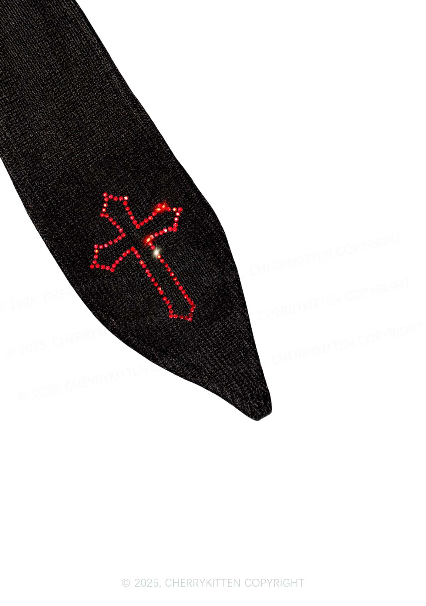 Rhinestone Stargirl Y2K Bunny Ear Knitted Hat Cherrykitten