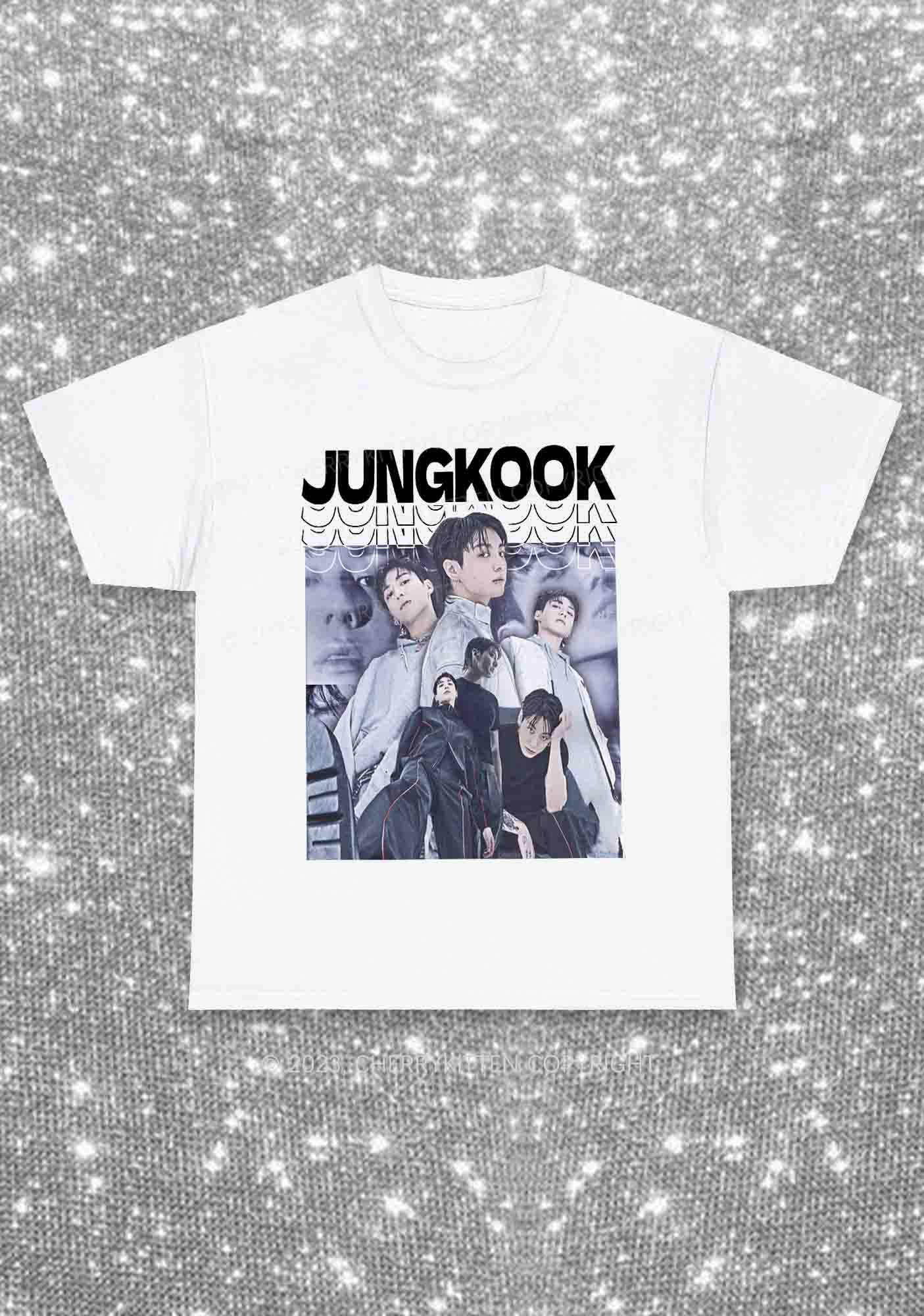 Jungkook Photo Kpop Y2K Chunky Shirt Cherrykitten