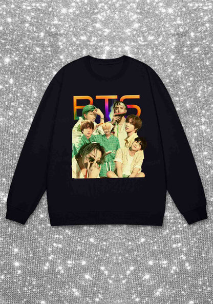 Rainbow Bangtan Kpop Y2K Sweatshirt Cherrykitten