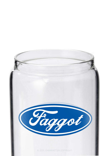 Faggot Pride Y2K Printed Glass Cup Cherrykitten