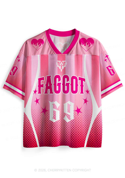 Pink Faggot Heart Pride Y2K Sport Jersey Shirts Cherrykitten