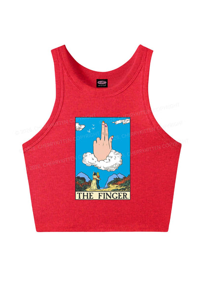 The Lesbians Finger Pride Y2K Crop Tank Top Cherrykitten