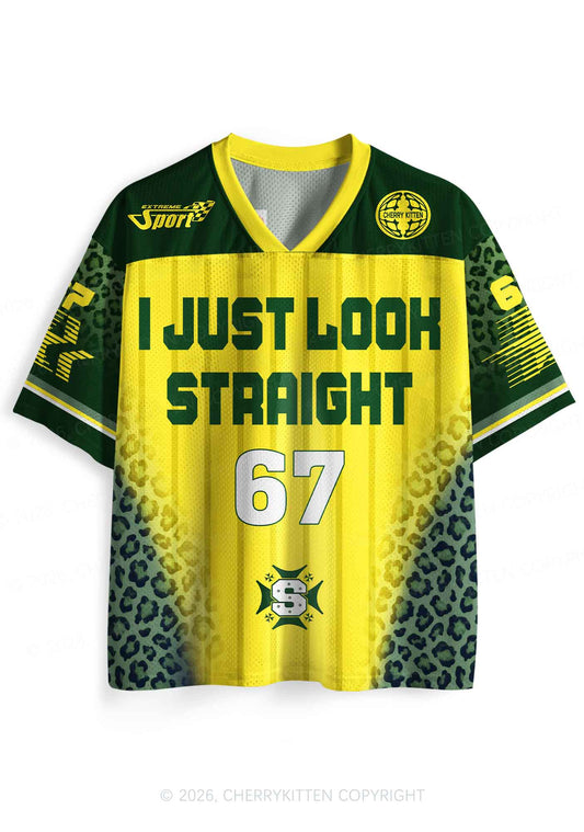 I Just Look Straight Leopard Pride Y2K Sport Jersey Shirts Cherrykitten