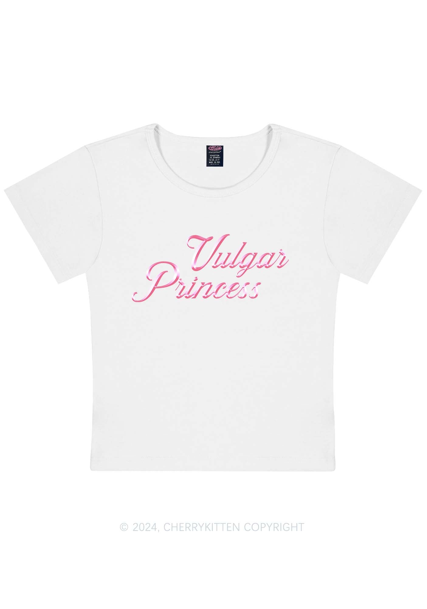 Vulgar Princess Y2K Baby Tee Cherrykitten