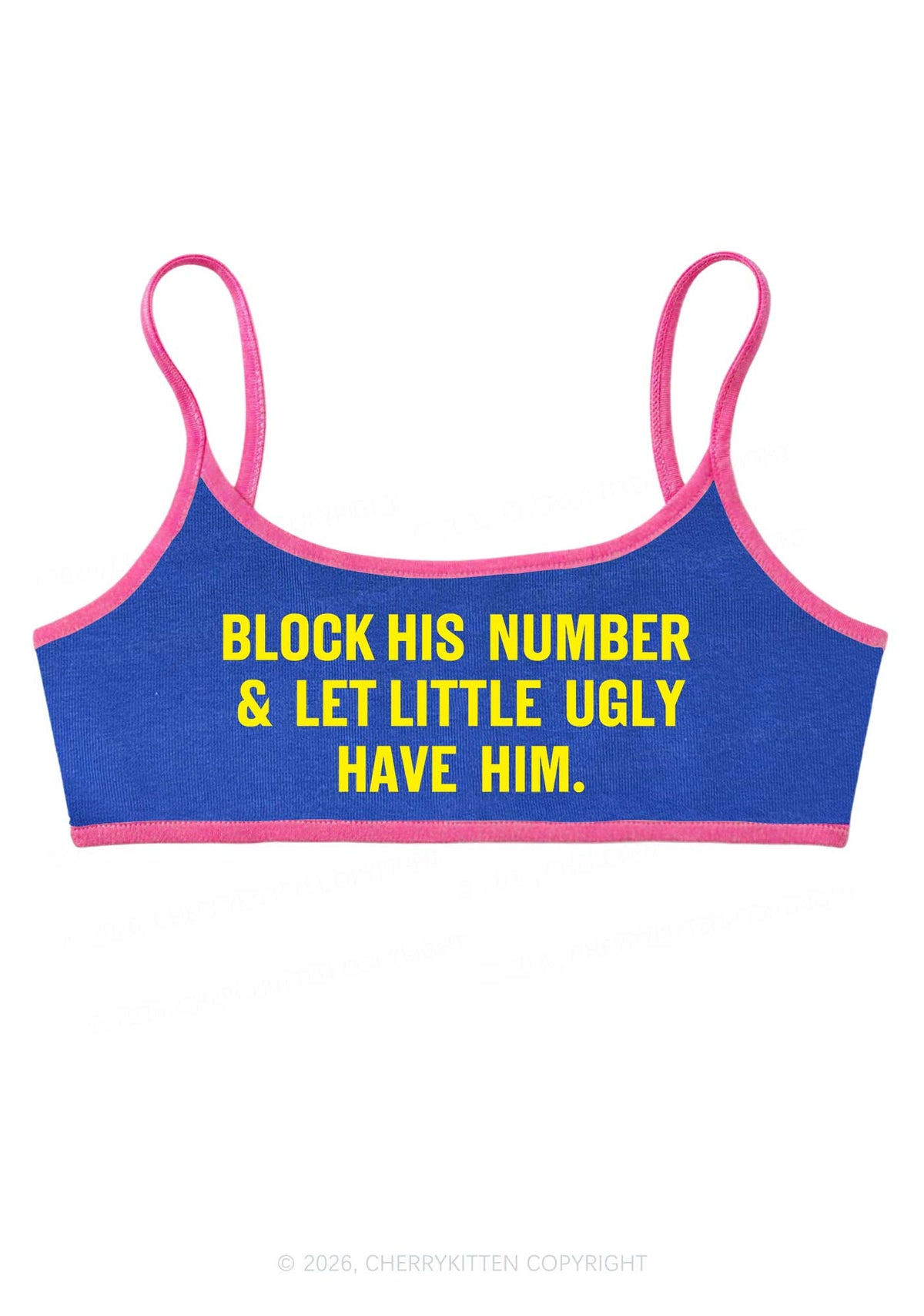 Let Little Ugly Have Him Y2K Super Crop Cami Cherrykitten